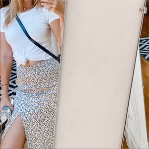 Abercrombie Satin Cheetah Print Skirt